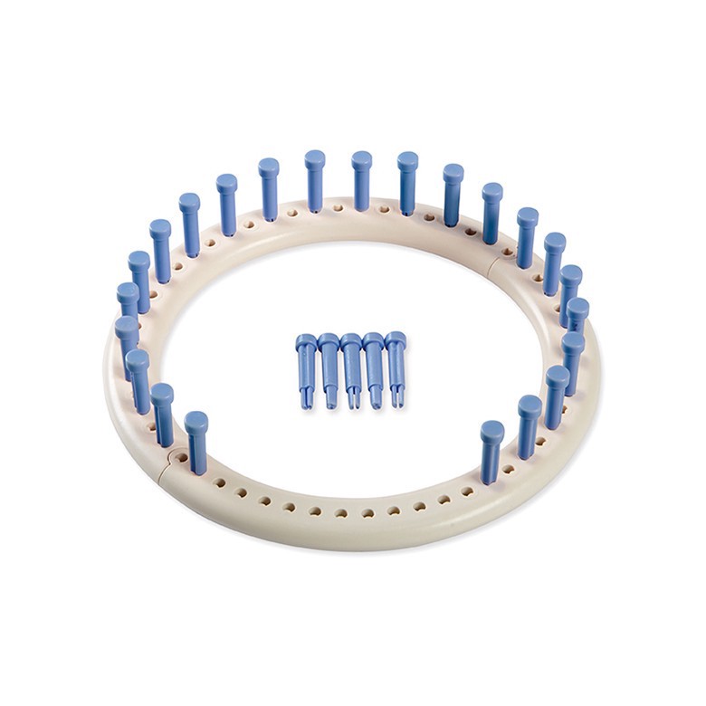 slide 3 of 5, Build-A-Loom Round Kit By Loops & Threads, 10 in x 10 in