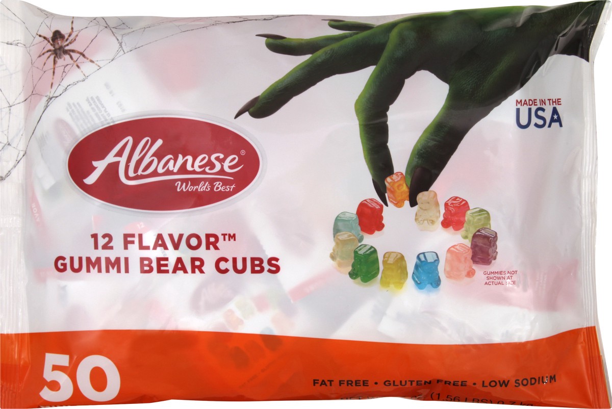 slide 7 of 8, World's Best Albanese Halloween 12 Flavor Gummi Bear Cubs Mini Packs - 25oz/50ct, 25 oz, 50 ct
