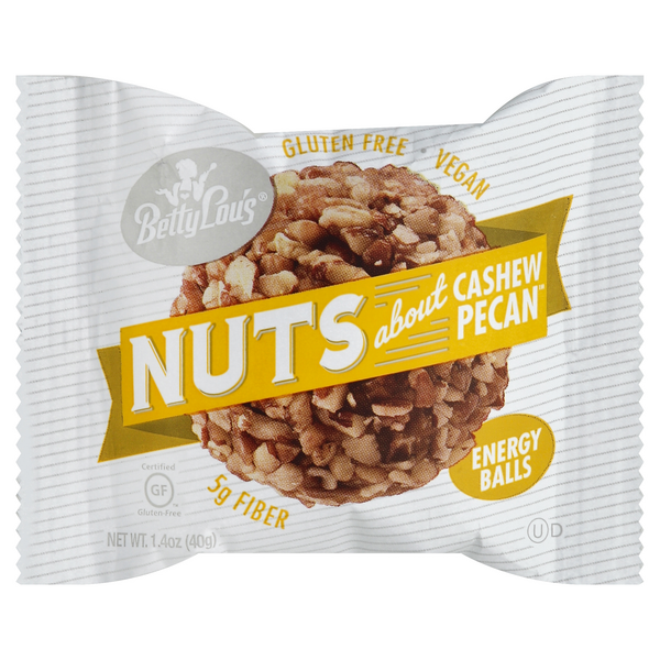 slide 1 of 5, Betty Lou's Energy Balls, Cashew Pecan, 1.4 oz