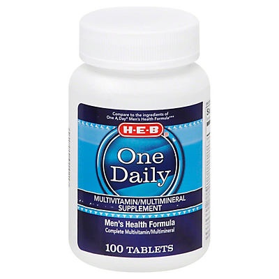 slide 1 of 1, H-E-B One Daily Men's Multivitamin, 100 ct