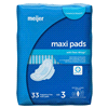 slide 10 of 21, Meijer Extra Long Super Maxi Pads with Flexi-Wings, 33 ct