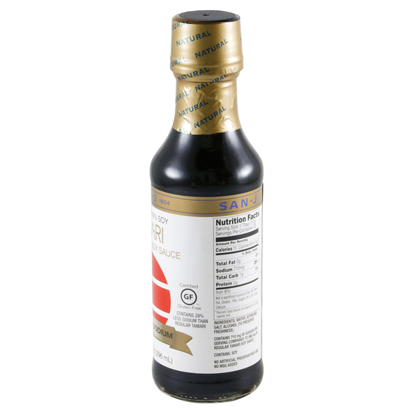 slide 3 of 13, San-j Reduced Sodium Tamari Soy Sauce, 10 oz