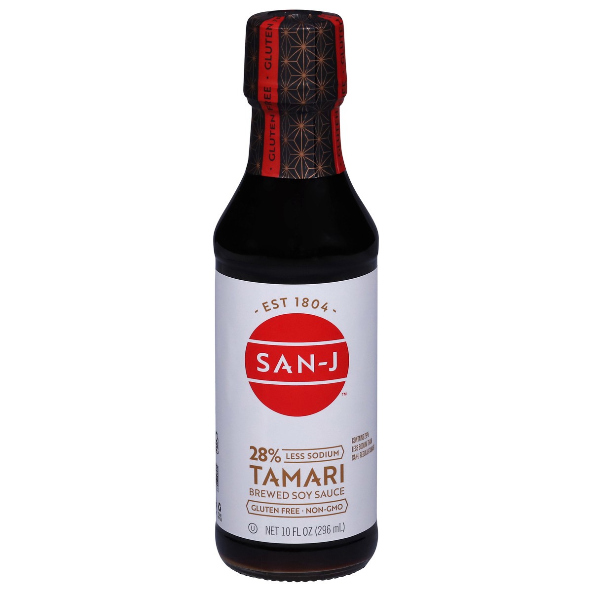 slide 1 of 13, San-J 28% Less Sodium Tamari Brewed Soy Sauce 10 fl oz, 10 fl oz