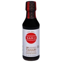 San-J 28% Less Sodium Tamari Brewed Soy Sauce 10 fl oz