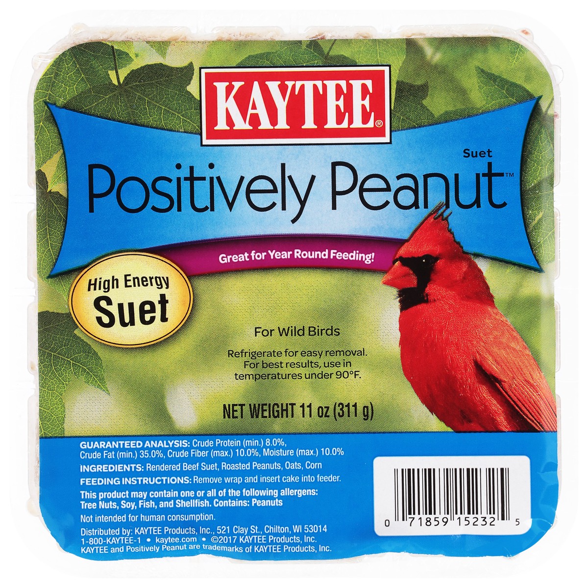 slide 1 of 2, Kaytee Positively Peanut Suet 11 oz, 11 oz