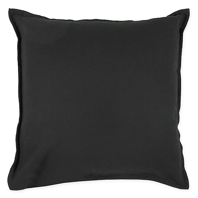 slide 1 of 3, Rizzy Home Flanged Square Indoor/Outdoor Throw Pillow - Black, 1 ct