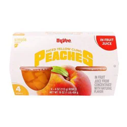 Hy-vee Diced Yellow Cling Peaches In 100% Juice
