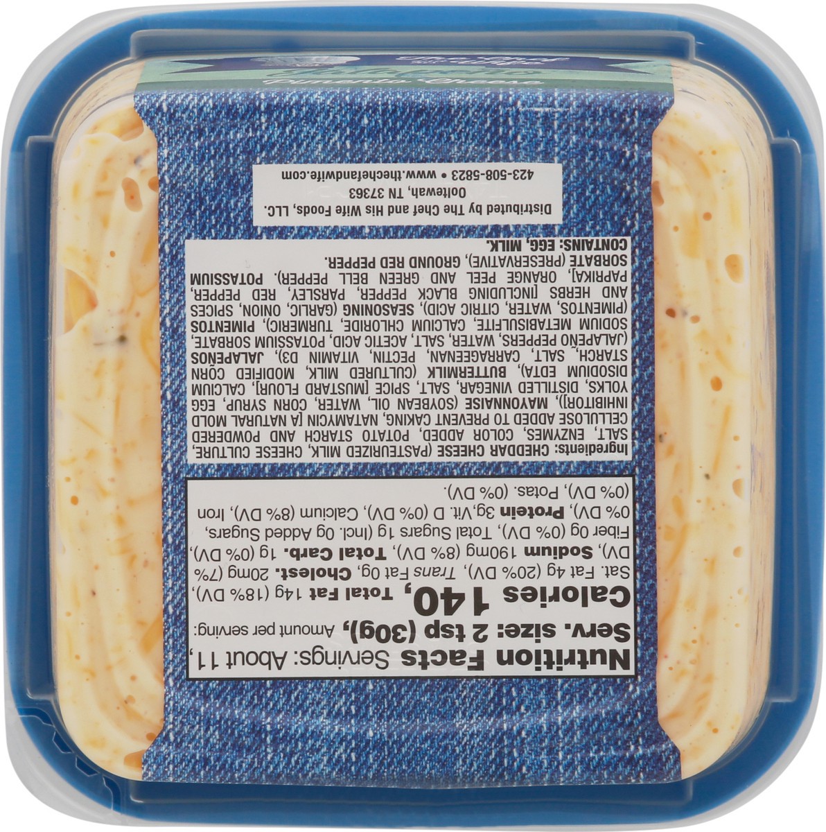 slide 7 of 9, The Chef and his Wife Jalapeno Pimento Cheese 12 oz, 12 oz