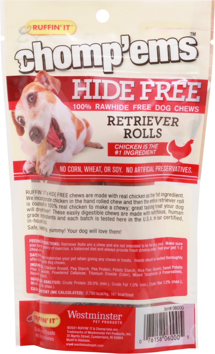 slide 3 of 9, Ruffin' It Chomp'ems Retriever Rolls Dog Chews 2 ea Bag, 2 ct