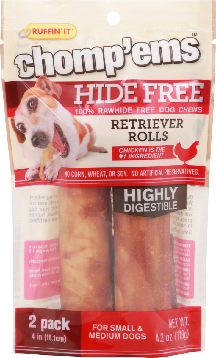 slide 5 of 9, Ruffin' It Chomp'ems Retriever Rolls Dog Chews 2 ea Bag, 2 ct