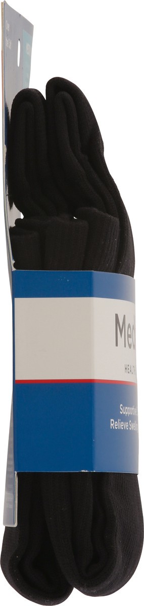 slide 7 of 9, MediPeds Unisex Men 6-9/Ladies 6-10 Black Compression Socks 2 ea, 2 ct