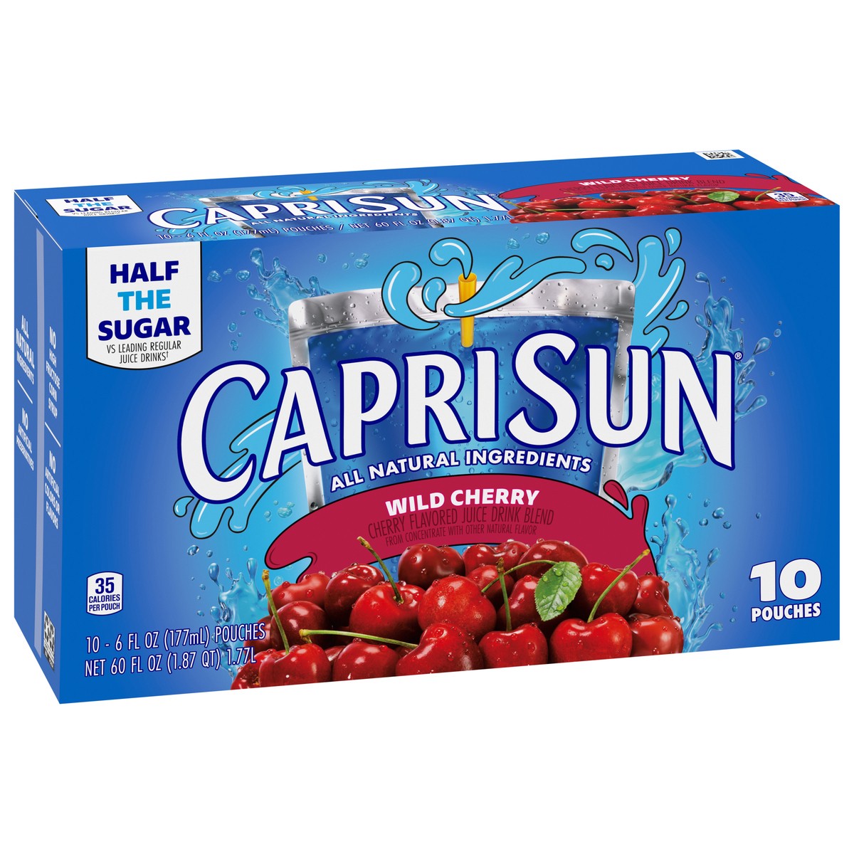 slide 4 of 9, Capri Sun Wild Cherry Flavored with other natural flavor Juice Drink Blend, 10 ct Box, 6 fl oz Pouches, 10 ct