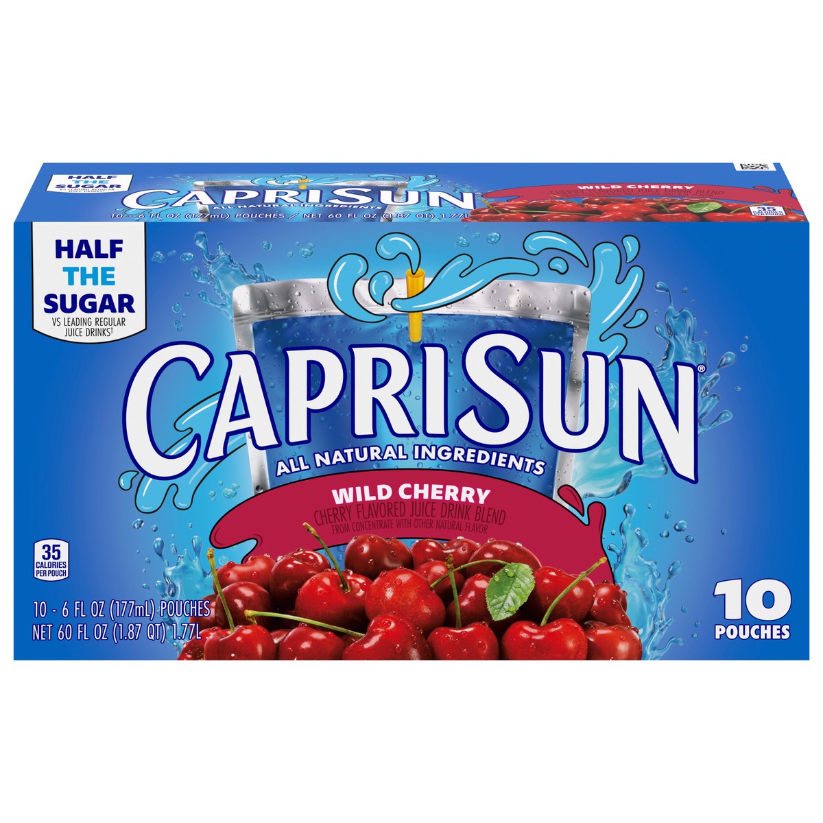 slide 1 of 9, Capri Sun Wild Cherry Flavored with other natural flavor Juice Drink Blend, 10 ct Box, 6 fl oz Pouches, 10 ct