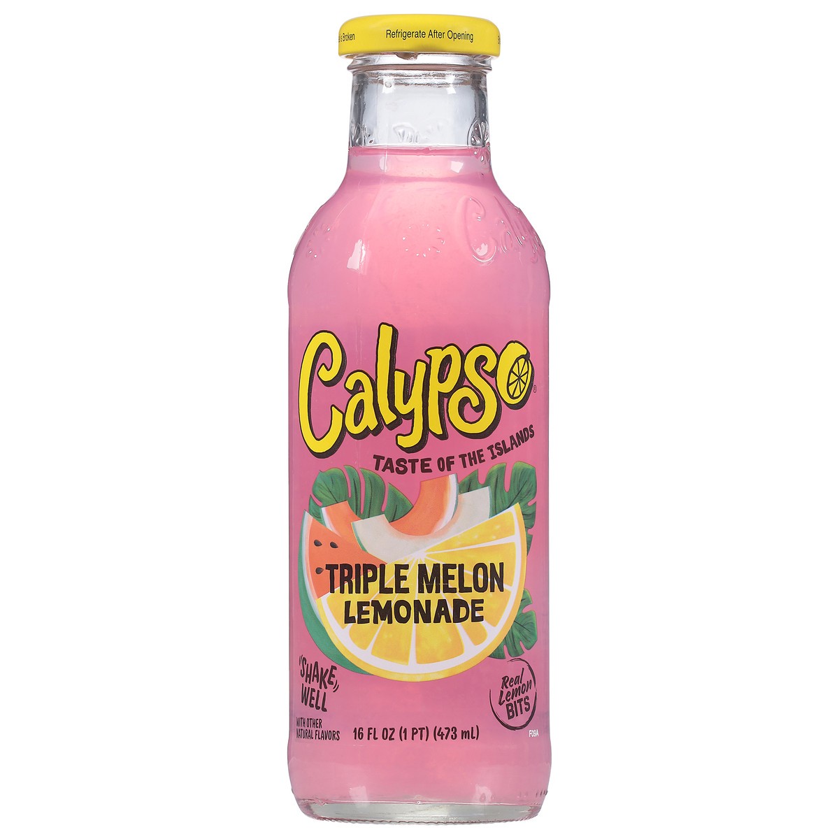 slide 1 of 9, Calypso Triple Melon Lemonade Juice 16 fl oz, 16 fl oz