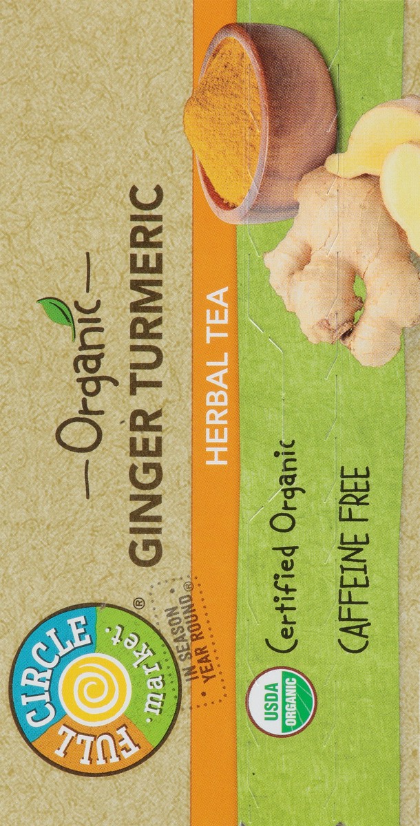slide 6 of 9, Full Circle Market Organic Caffeine Free Ginger Turmeric Herbal Tea Bags - 20 ct, 20 ct