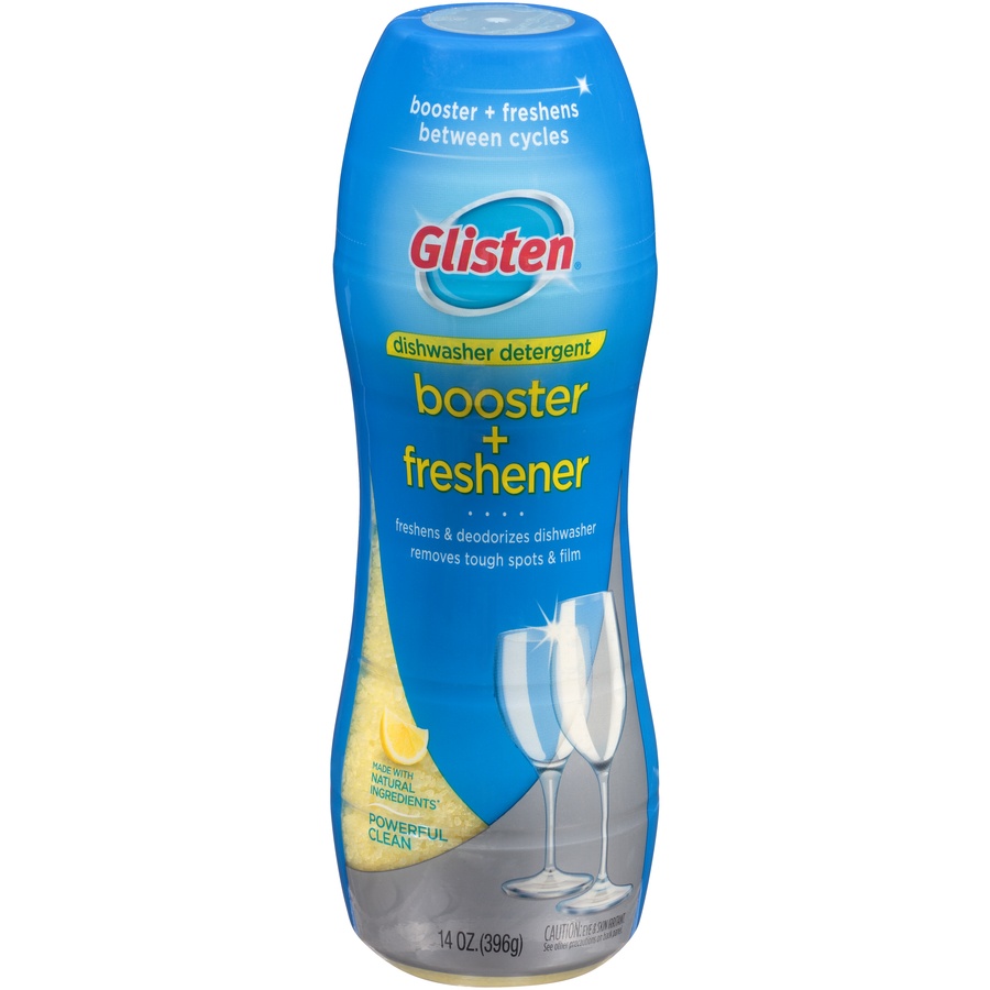 slide 1 of 1, Glisten Dishwasher Freshener Detergent Booster, 14 fl oz