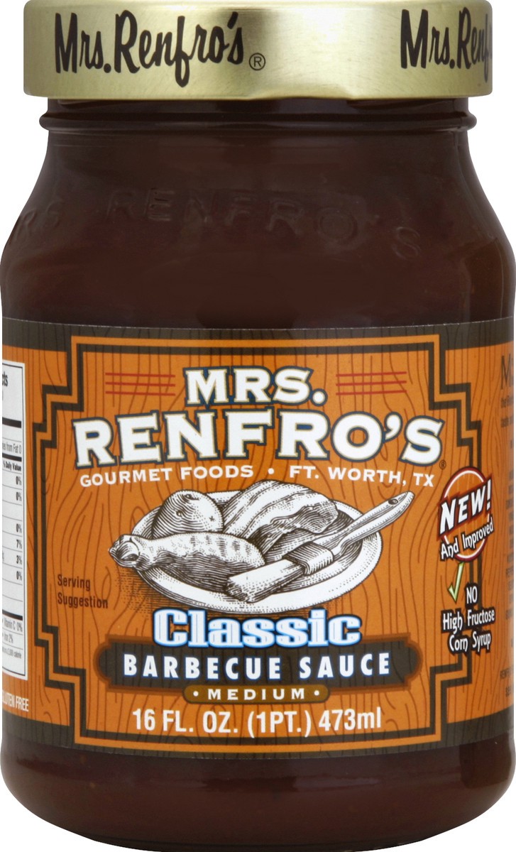 slide 2 of 2, Mrs. Renfro's Barbecue Sauce Classic, 16 fl oz