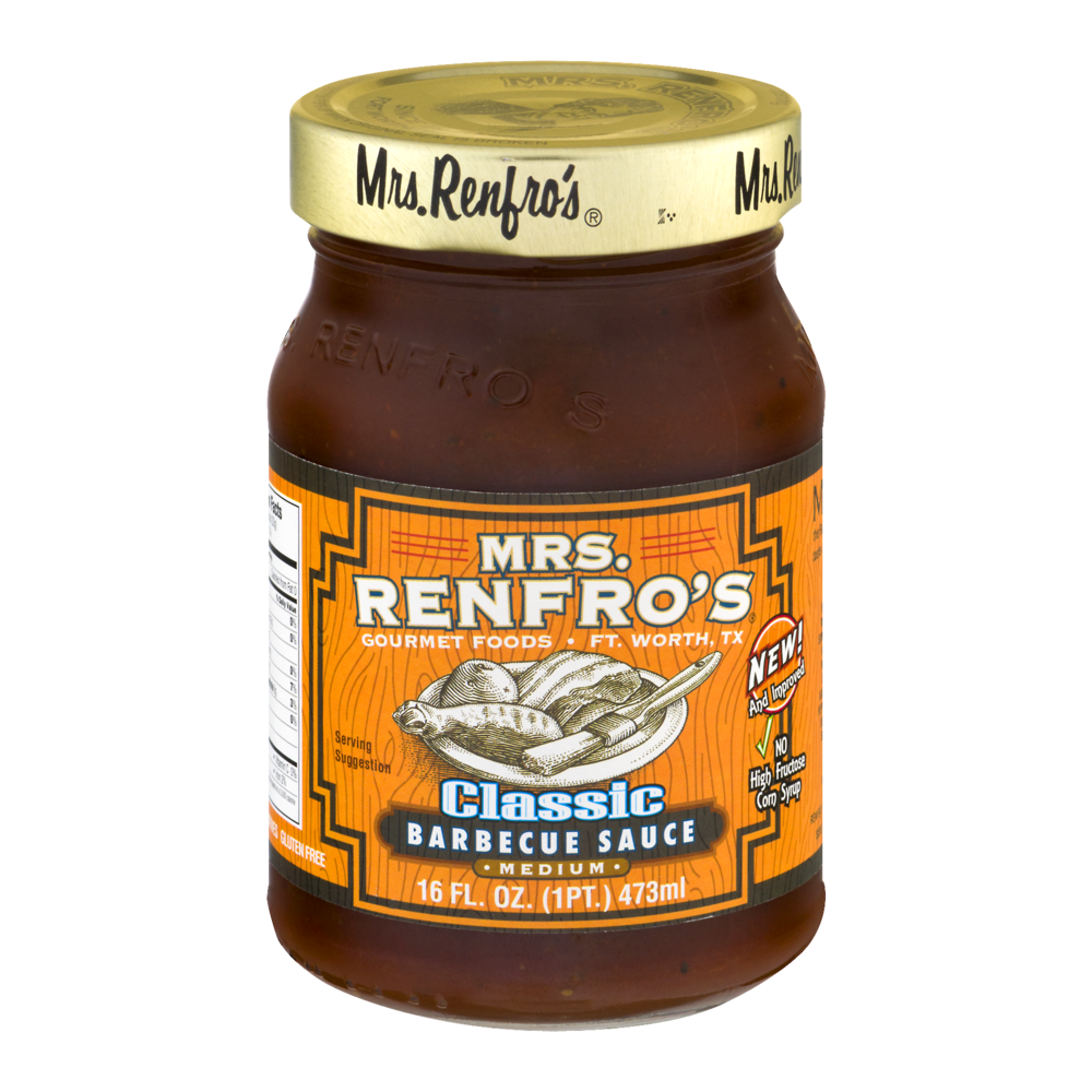 slide 1 of 2, Mrs. Renfro's Barbecue Sauce Classic, 16 fl oz