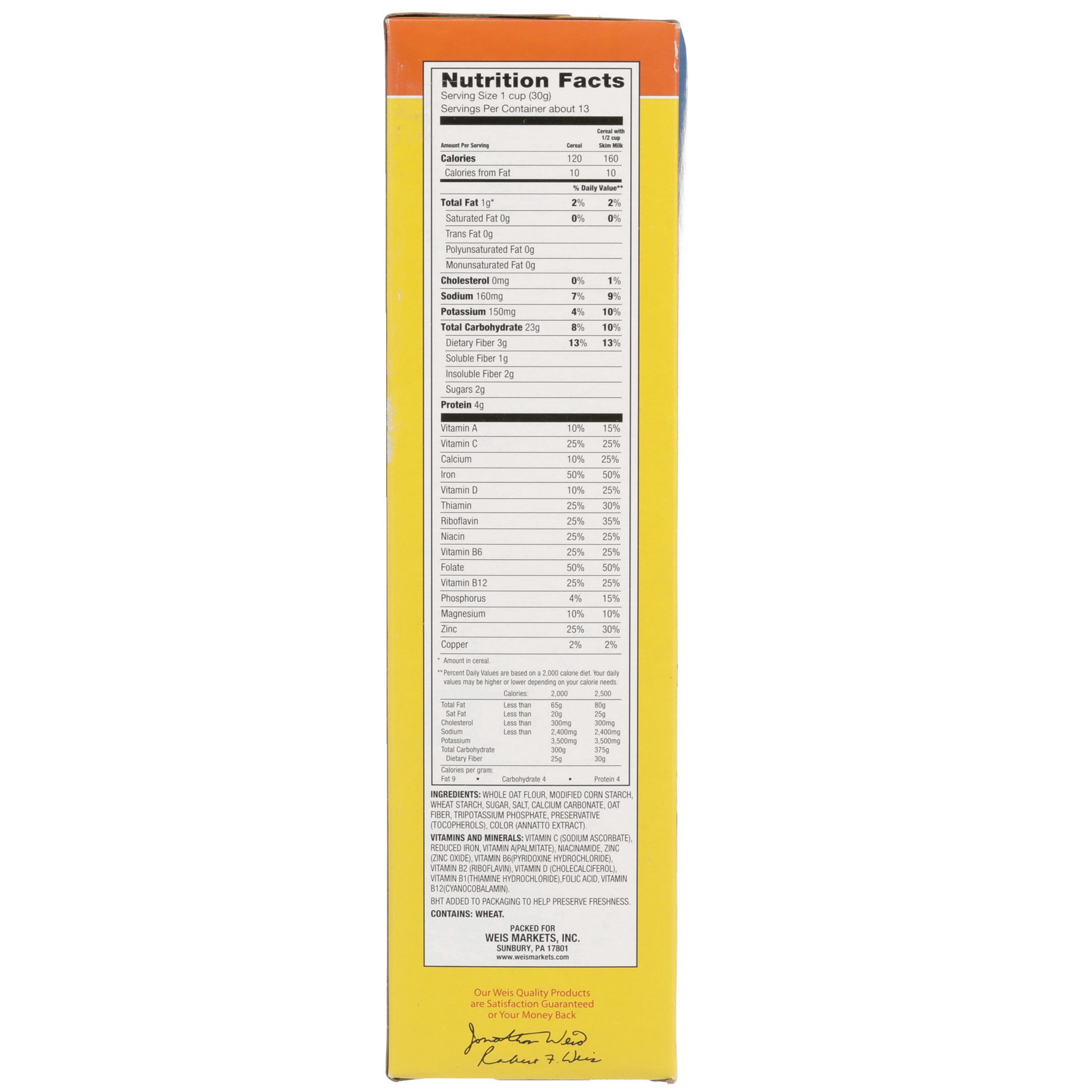 slide 3 of 6, Weis Quality Toasted Whole Grain Oats Cereal, 14 oz