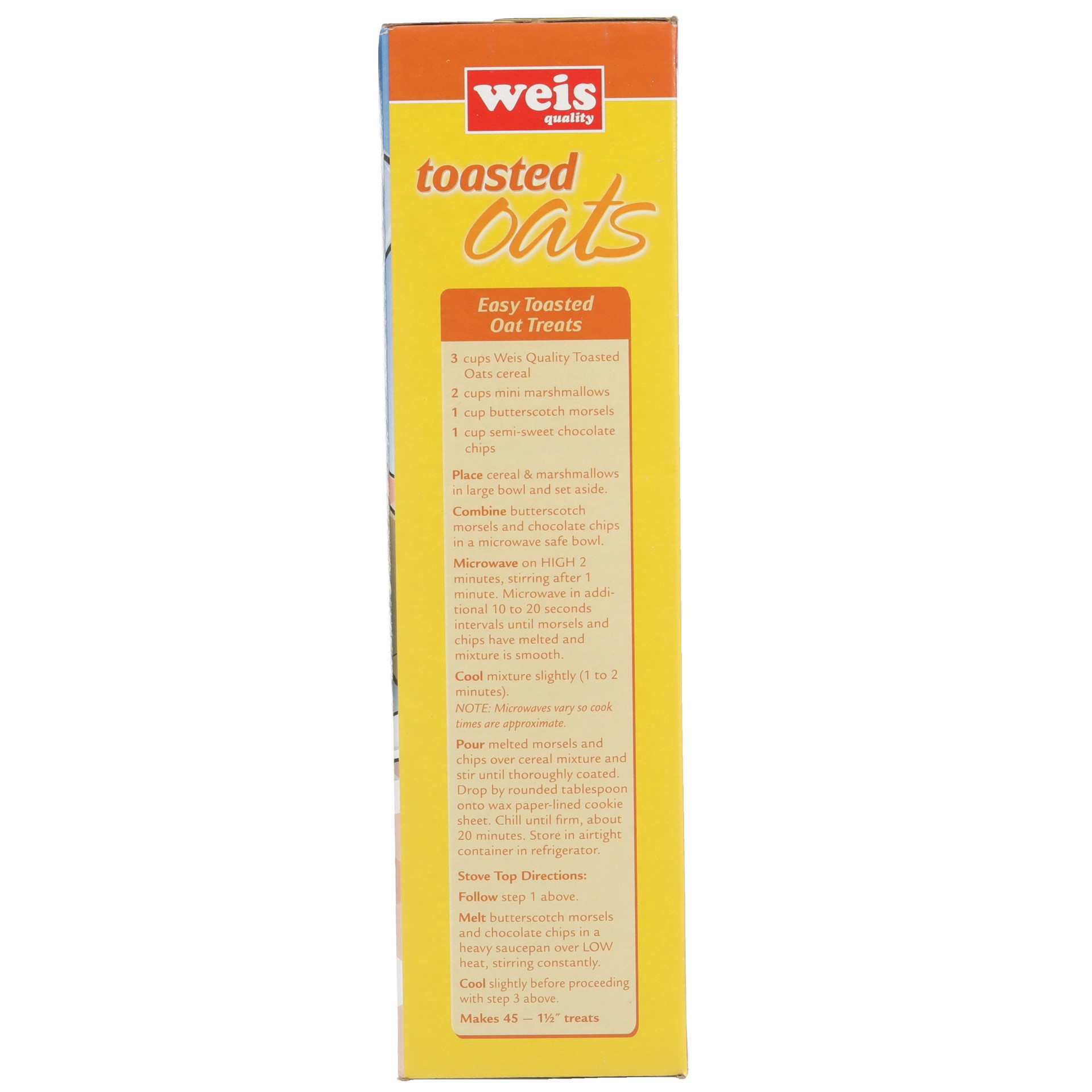 slide 5 of 6, Weis Quality Toasted Whole Grain Oats Cereal, 14 oz