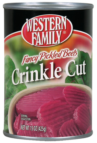 slide 1 of 1, Western Family Beets Cr Cut Pickled Fcy, 15 oz