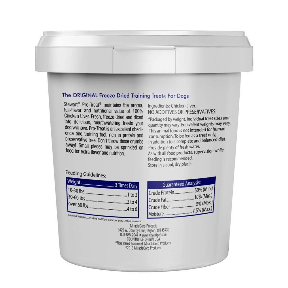 slide 2 of 3, Stewart Freeze-Dried Chicken Liver Dog Treat Tub, 11.5 oz