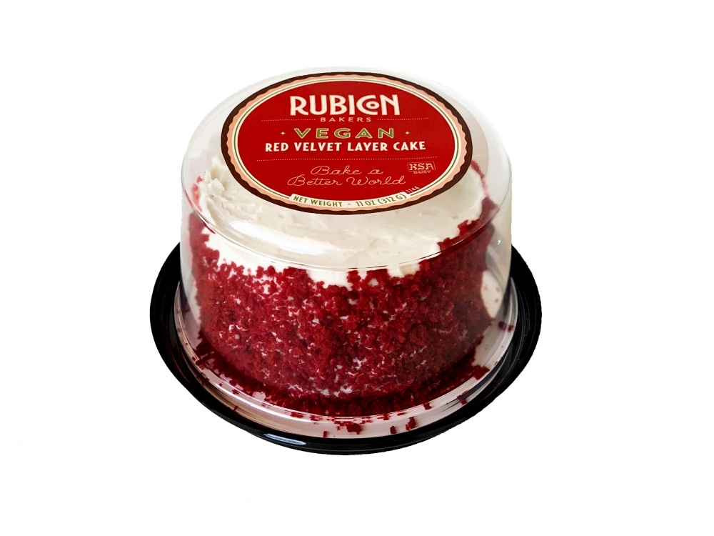 slide 1 of 1, Rubicon Bakers Vegan Red Velvet Layer Cake, 4 in