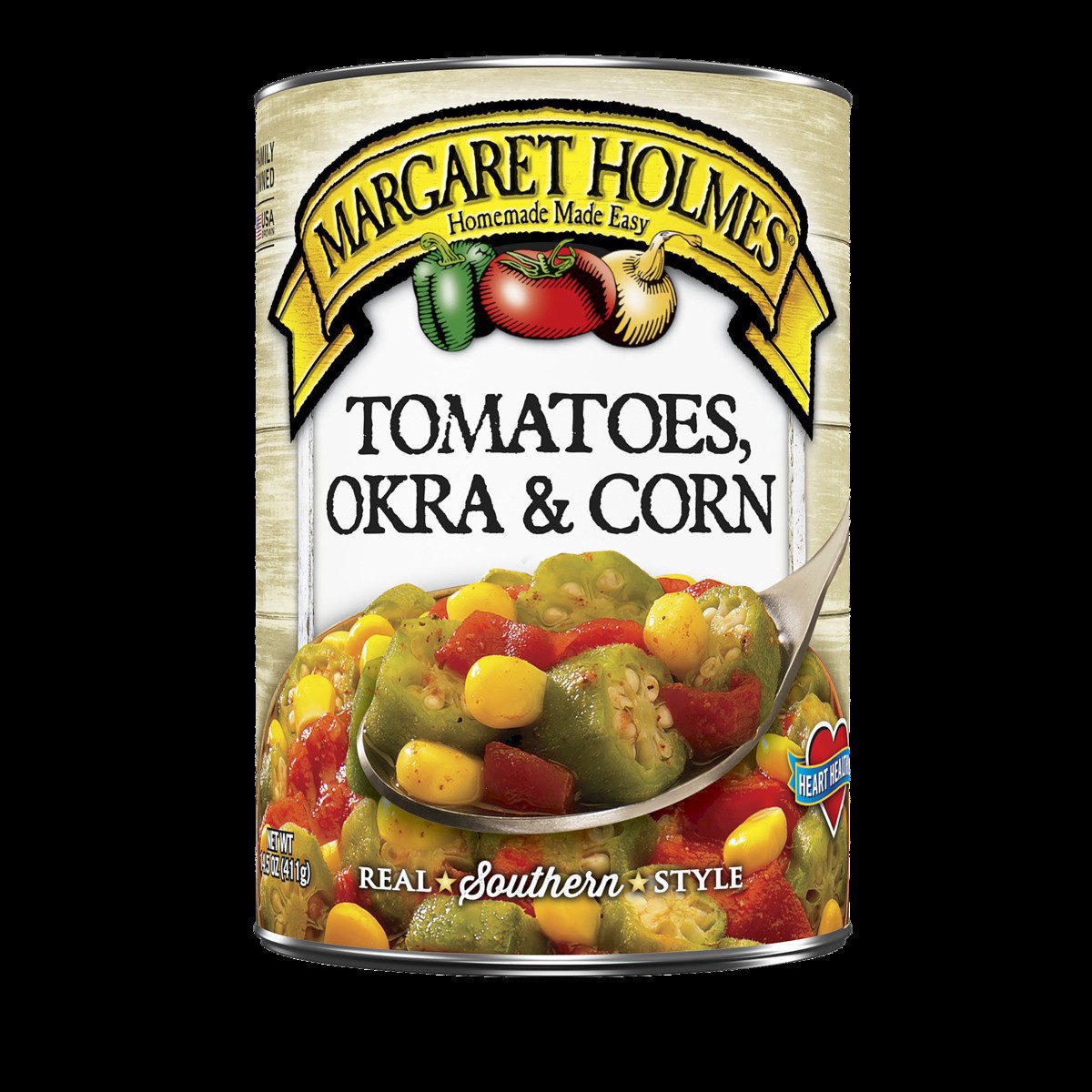 slide 3 of 9, Margaret Holmes Tomatoes, Okra & Corn 14.5 oz, 14.5 oz