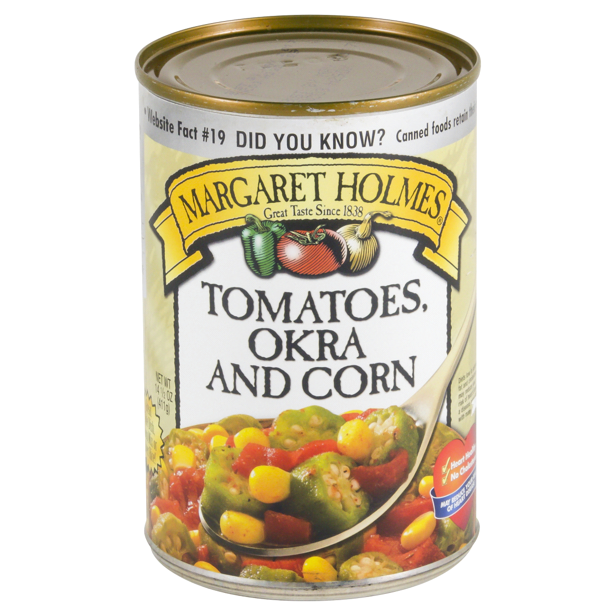 slide 1 of 9, Margaret Holmes Tomatoes, Okra & Corn 14.5 oz, 14.5 oz