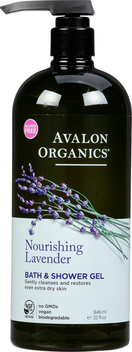 slide 4 of 11, Avalon Organics Nourishing Lavender Bath & Shower Gel 32 fl oz, 32 fl oz