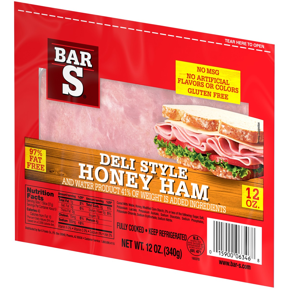 slide 2 of 14, Bar-S Deli Style Honey Ham 12 oz. Pack, 12 oz