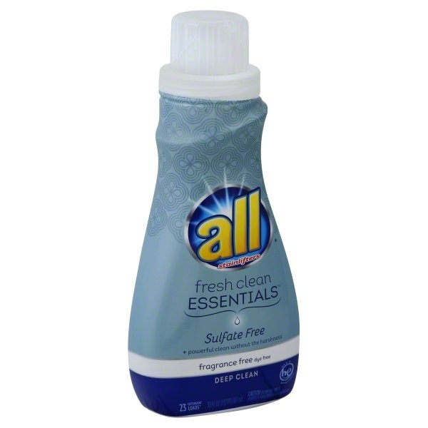 slide 1 of 1, All Fresh Clean Essentials Fragrance Free Liquid Detergent Twin Pack, 30 fl oz