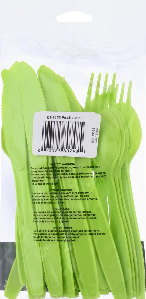 slide 3 of 9, Touch of Color Fresh Lime Cutlery 24 ea, 24 ct