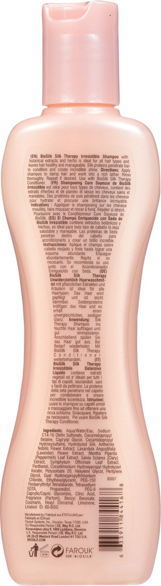 slide 2 of 9, BioSilk Silk Therapy Irresistible Jasmine & Honey Scent Shampoo 7 fl oz, 7 fl oz