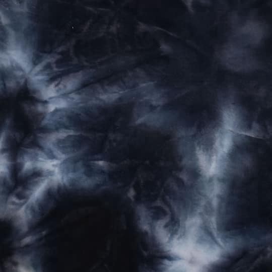 slide 1 of 3, Fabric Merchants Black & White Tie Dye Double Brushed 4-Way Stretch Fabric, 60 in