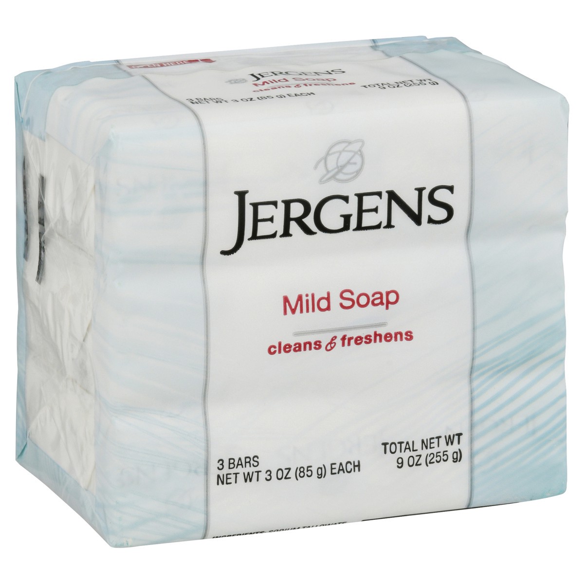 slide 4 of 9, Jergens Cleans & Freshens Mild Soap 3 - 3 oz Bars, 3 ct