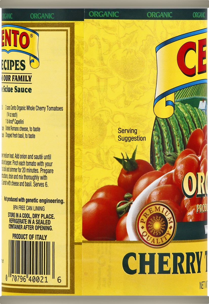 slide 10 of 13, Cento Organic Whole Cherry Tomatoes 14 oz, 14 oz