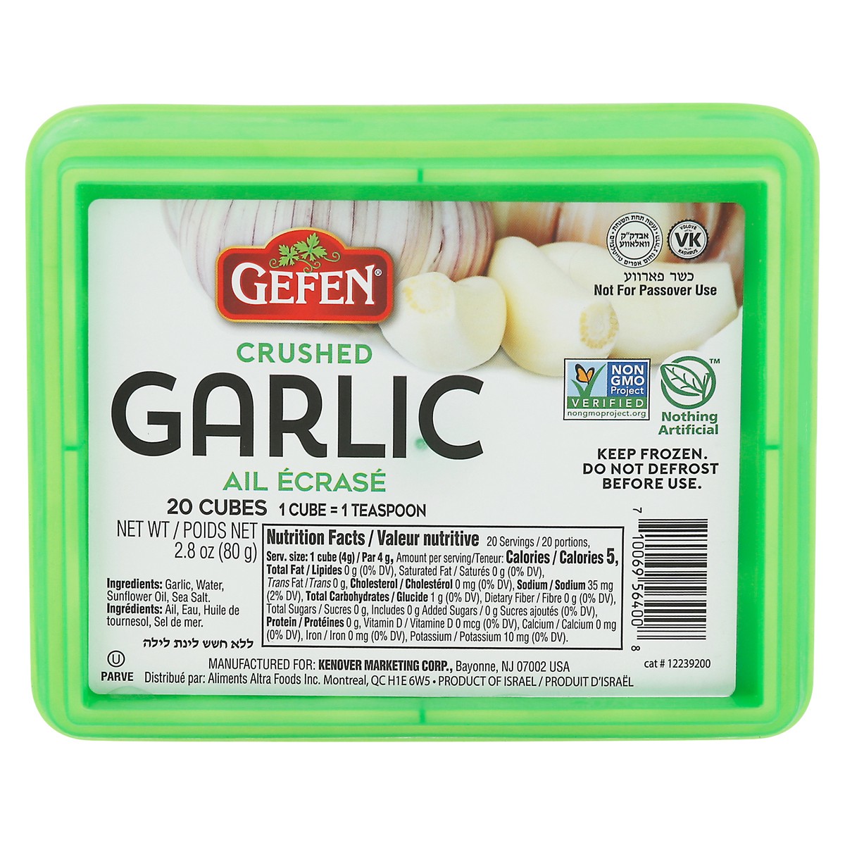 slide 1 of 9, Gefen Garlic Crushed Cubes, 2.8 oz