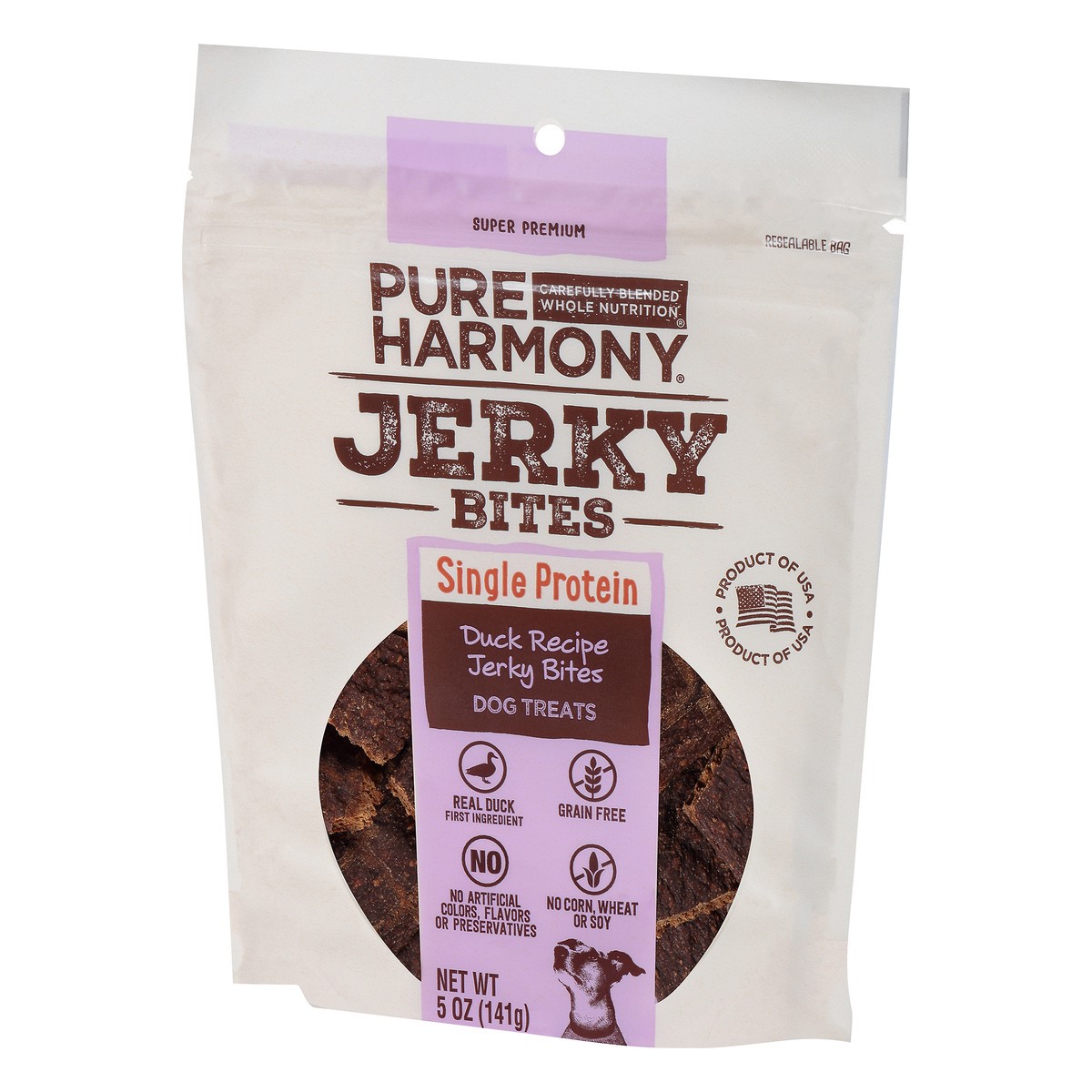 slide 7 of 14, Pure Harmony Jerky Bites Duck Recipe Dog Treats 5 oz, 5 oz