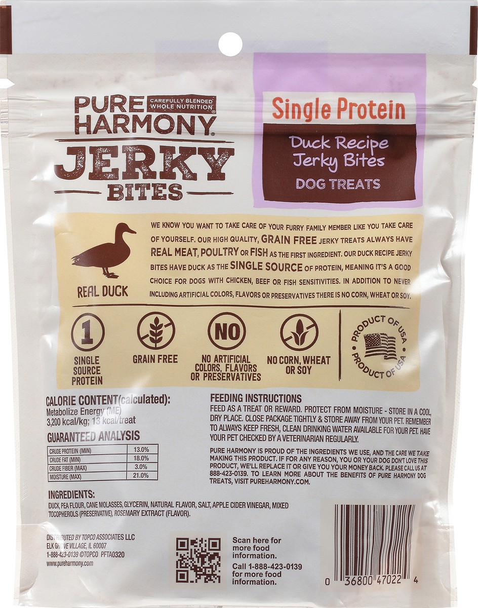 slide 9 of 14, Pure Harmony Jerky Bites Duck Recipe Dog Treats 5 oz, 5 oz