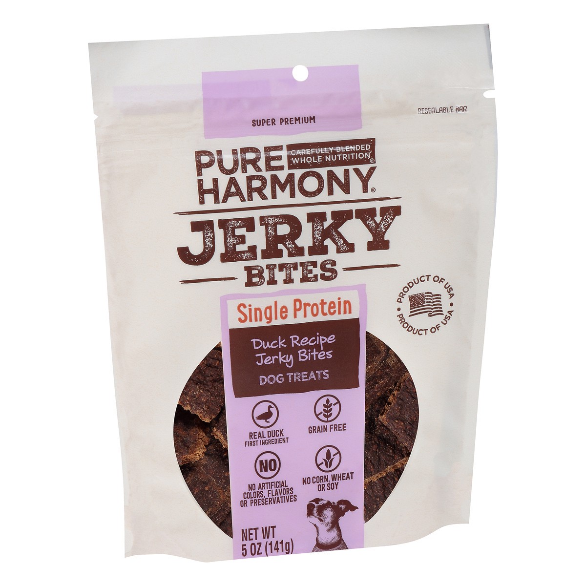 slide 12 of 14, Pure Harmony Jerky Bites Duck Recipe Dog Treats 5 oz, 5 oz