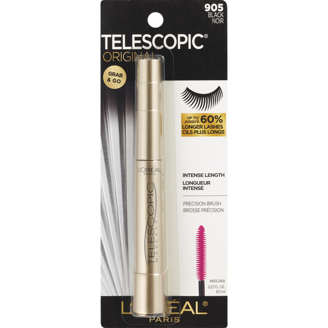 slide 1 of 1, L'OREAL Telescopic Mascara Black, 0.27 oz