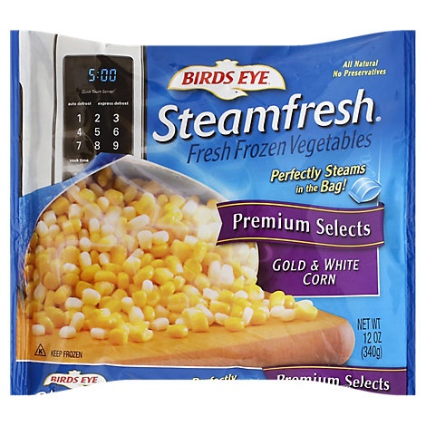 slide 1 of 1, Birds Eye Steamfresh Premium Selects Corn Gold & White, 12 oz