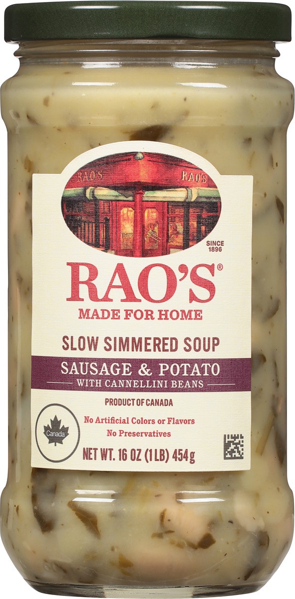 slide 6 of 9, Rao's Homemade Slow Simmered Sausage & Potato with Cannellini Beans Soup 16 oz, 16 oz