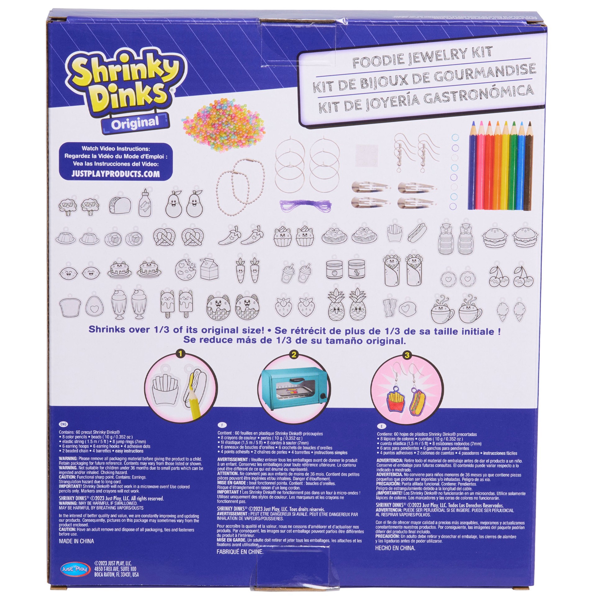 slide 3 of 3, Just Play Shrinky Dinks Foodie Jewelry Kit, 8.5 in x 11 in x 1.5 in
