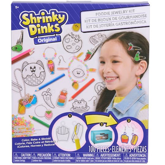 slide 1 of 3, Just Play Shrinky Dinks Foodie Jewelry Kit, 8.5 in x 11 in x 1.5 in