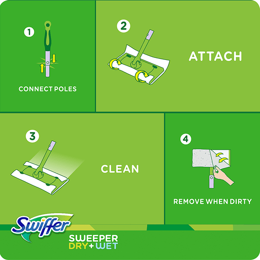 slide 3 of 17, Swiffer Sweeper Dry And Wet Mop Starter Kit , 1 ct
