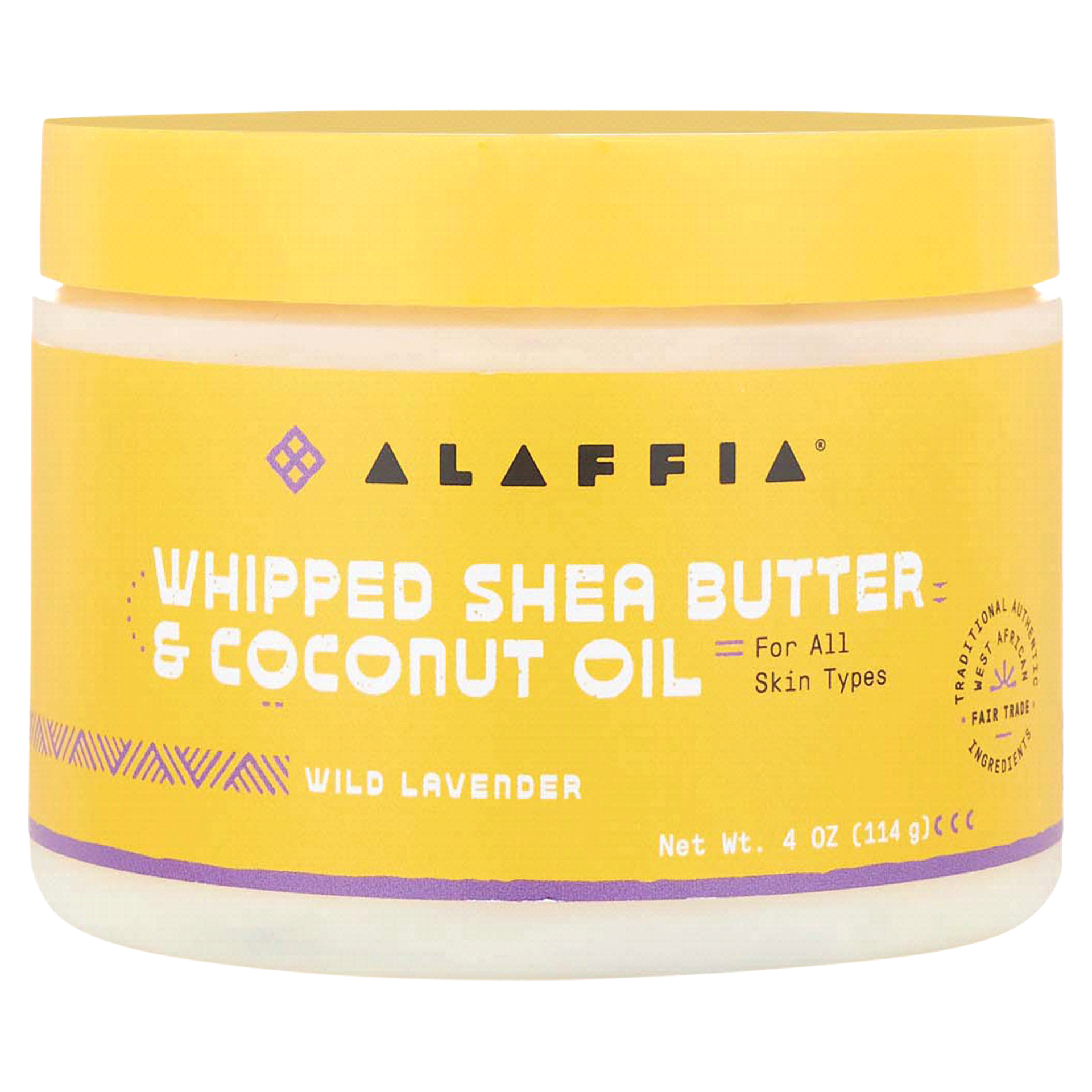 slide 1 of 1, Alaffia Wild Lavender Whipped Shea Butter & Coconut Oil, 4 oz