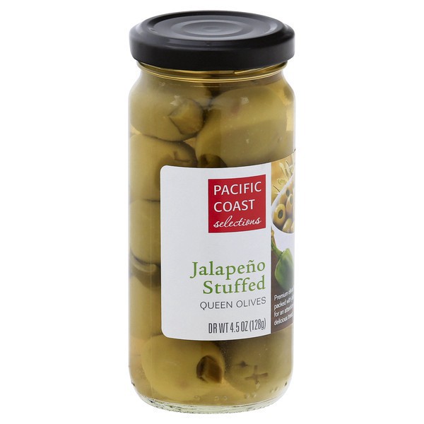 slide 1 of 1, Pacific Coast Selections Jalapeno Stuffed Queen Olives 4.5 oz, 4.5 oz