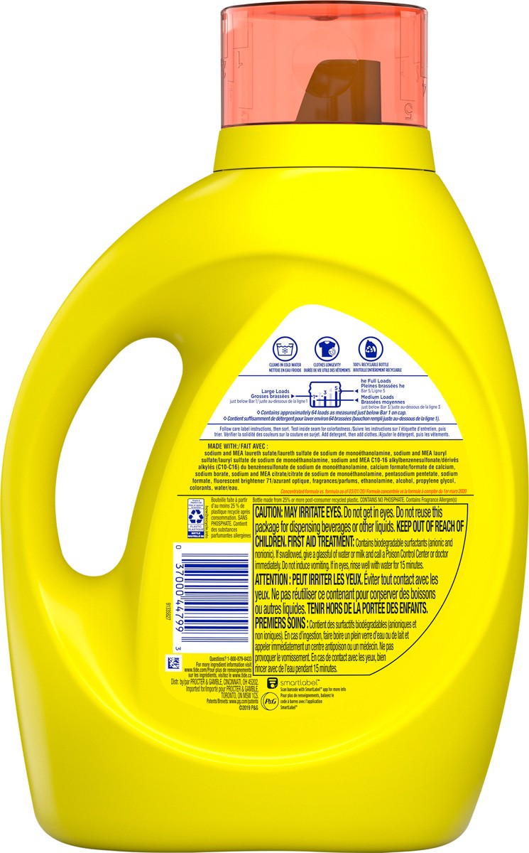 slide 3 of 4, Tide Simply Clean&Fresh Liq Laundry Detergent Dybrk(64 Load), 92 fl oz